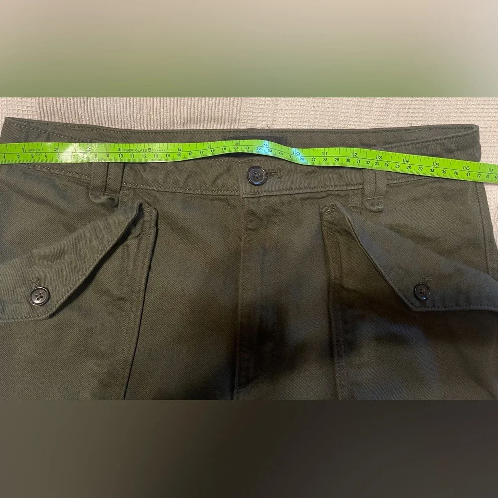 Banana Republic Dark Olive Green Ankle Pants with Cargo style, Size 10 - Picture 7 of 11